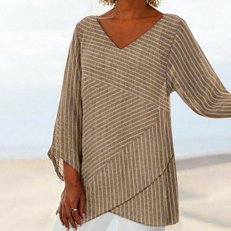 Ella™ Draped Stripe Top