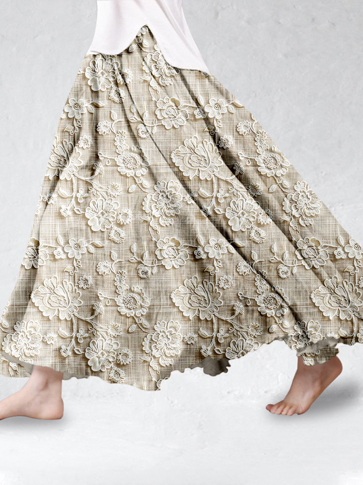Sofia™ Petal Lace Print Skirt