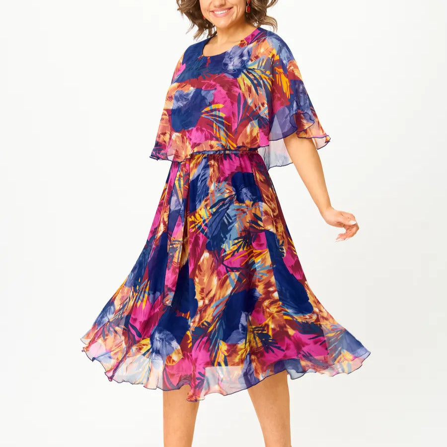 Halle™ Comfortable Belly Coverage Chiffon Dress