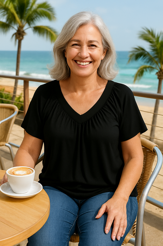 Marisol Luxe Comfort Top – Flattering Ease for Every Day