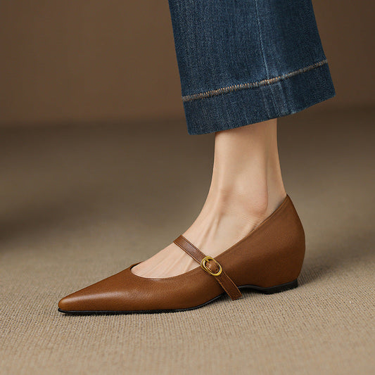 Ella Genuine Leather High Heels