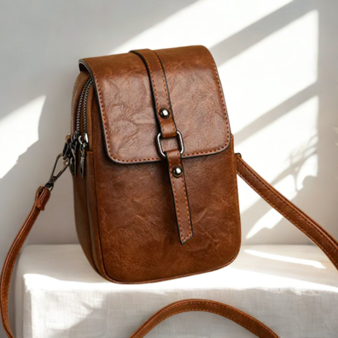 Berry- Soft Leather Shoulder Bag