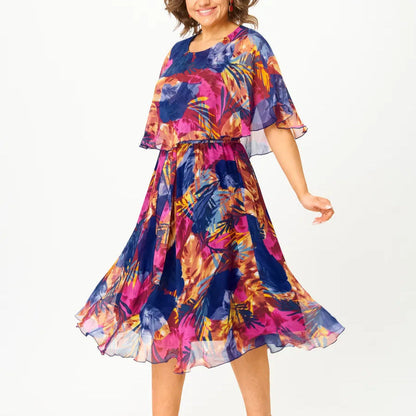 Halle™ Comfortable Belly Coverage Chiffon Dress
