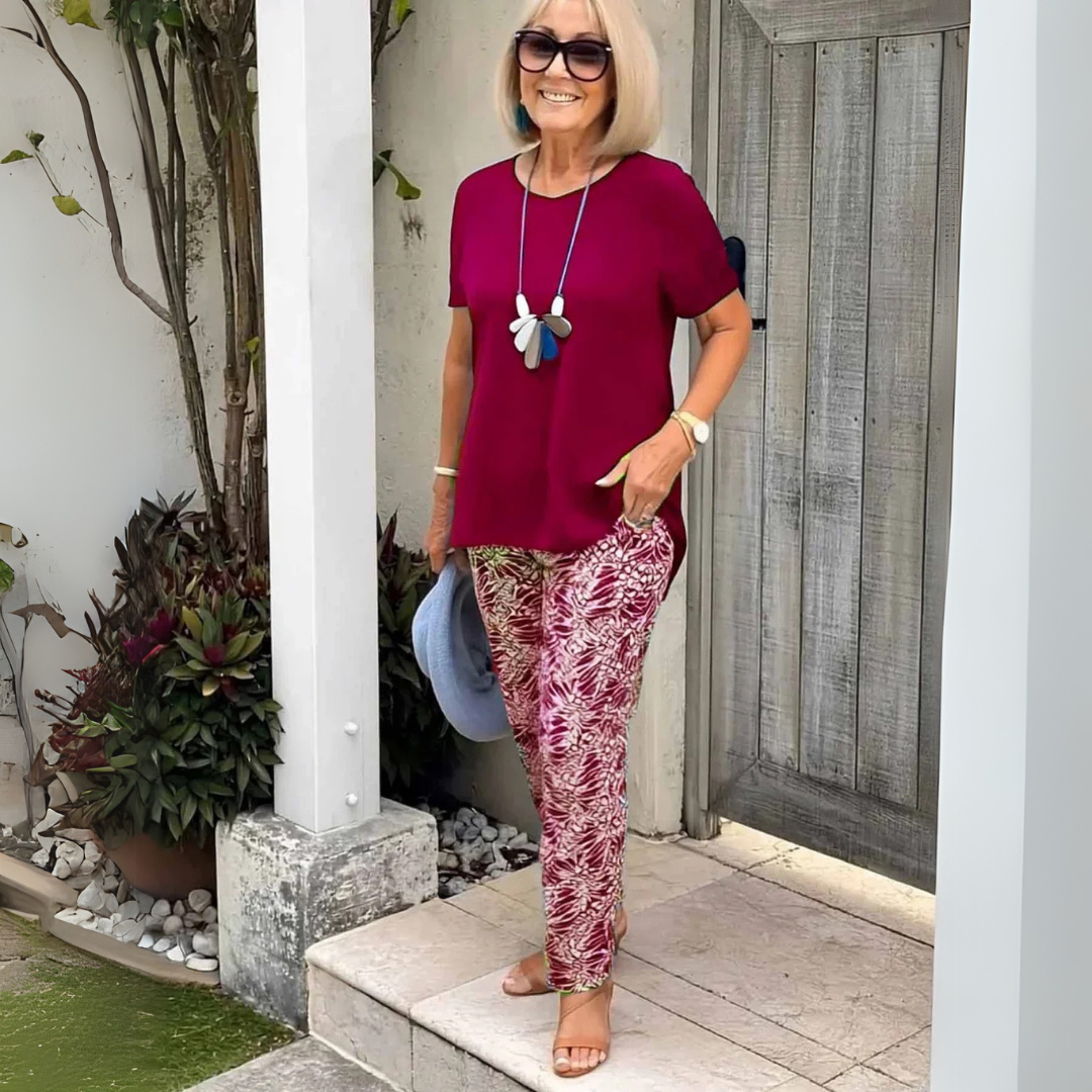 Hella Cotton-Blend Two-Piece Set – Effortless Polish, All-Day Comfort