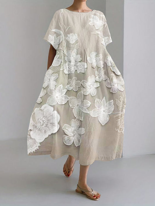 Aurora™ Elegant Floral Print Dress