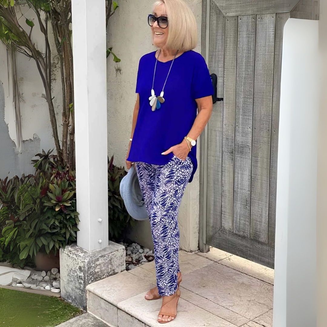 Hella Cotton-Blend Two-Piece Set – Effortless Polish, All-Day Comfort