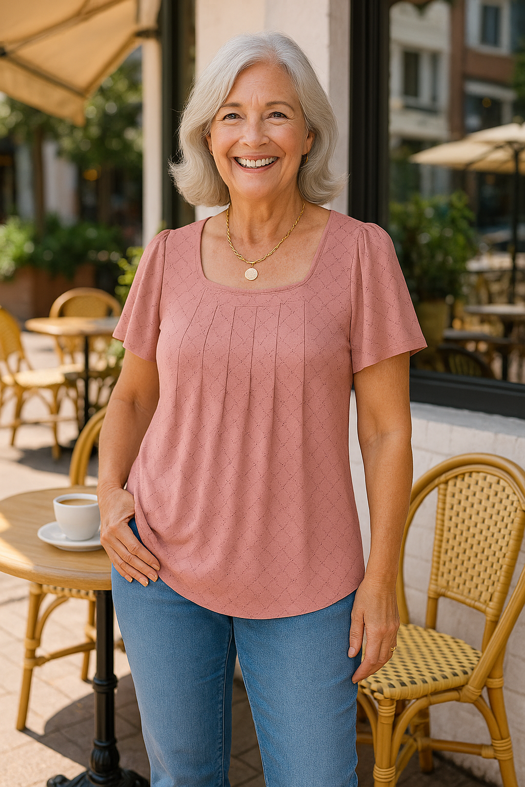 Corine luxe Pleated Comfort Top – Everyday Confidence