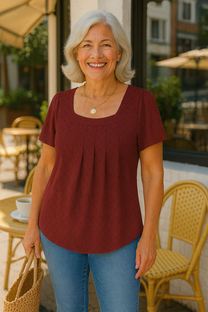 Corine luxe Pleated Comfort Top – Everyday Confidence