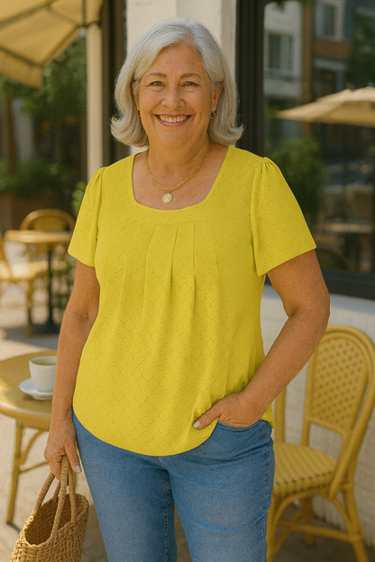 Corine luxe Pleated Comfort Top – Everyday Confidence