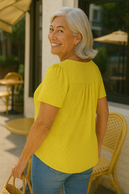 Corine luxe Pleated Comfort Top – Everyday Confidence