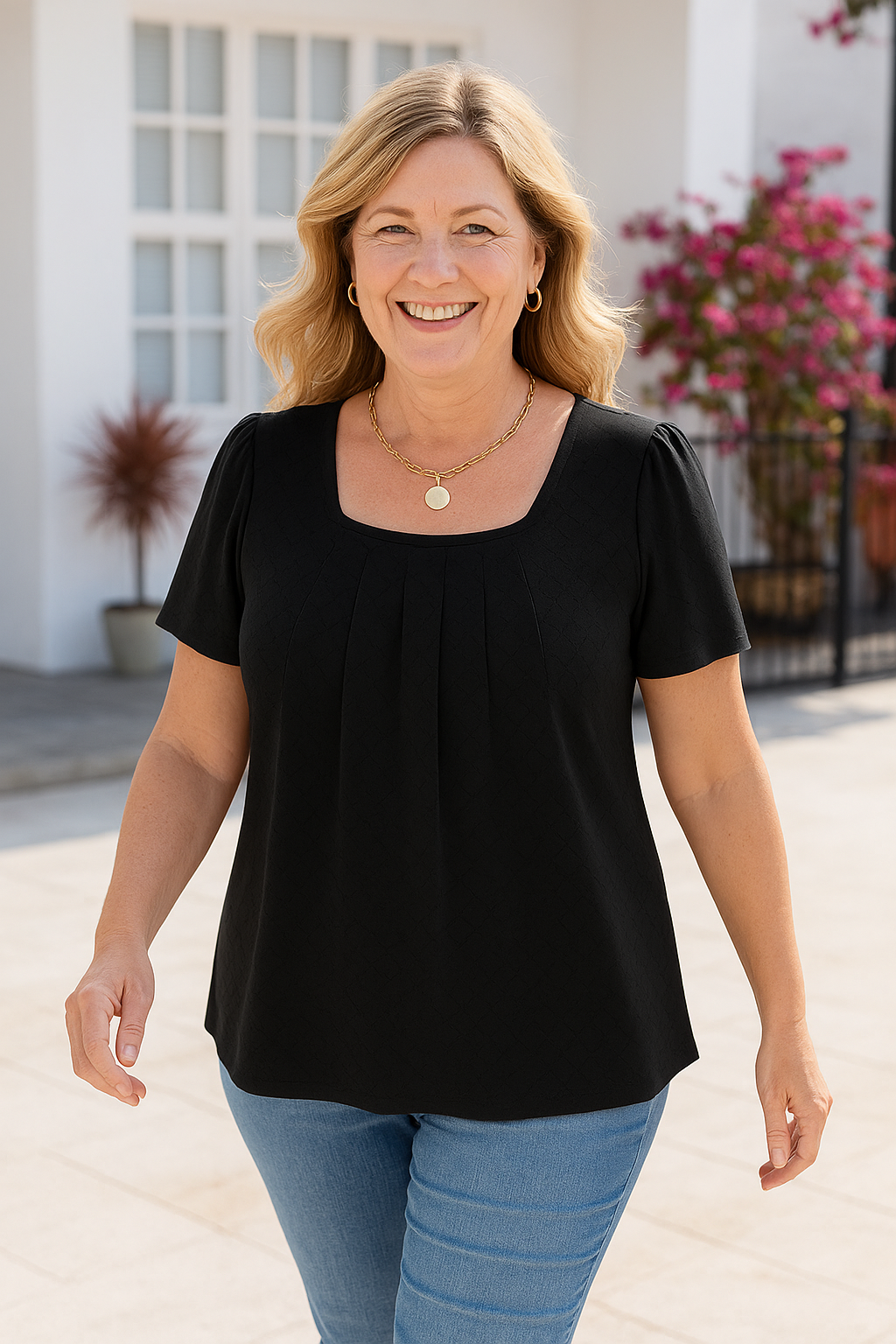 Corine luxe Pleated Comfort Top – Everyday Confidence