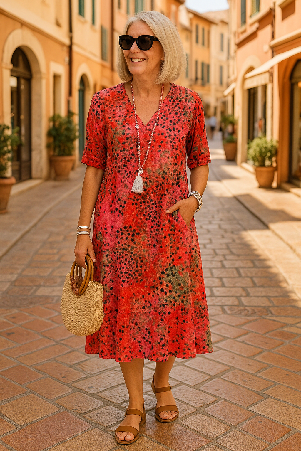 Kim flattering Mid Length Dress