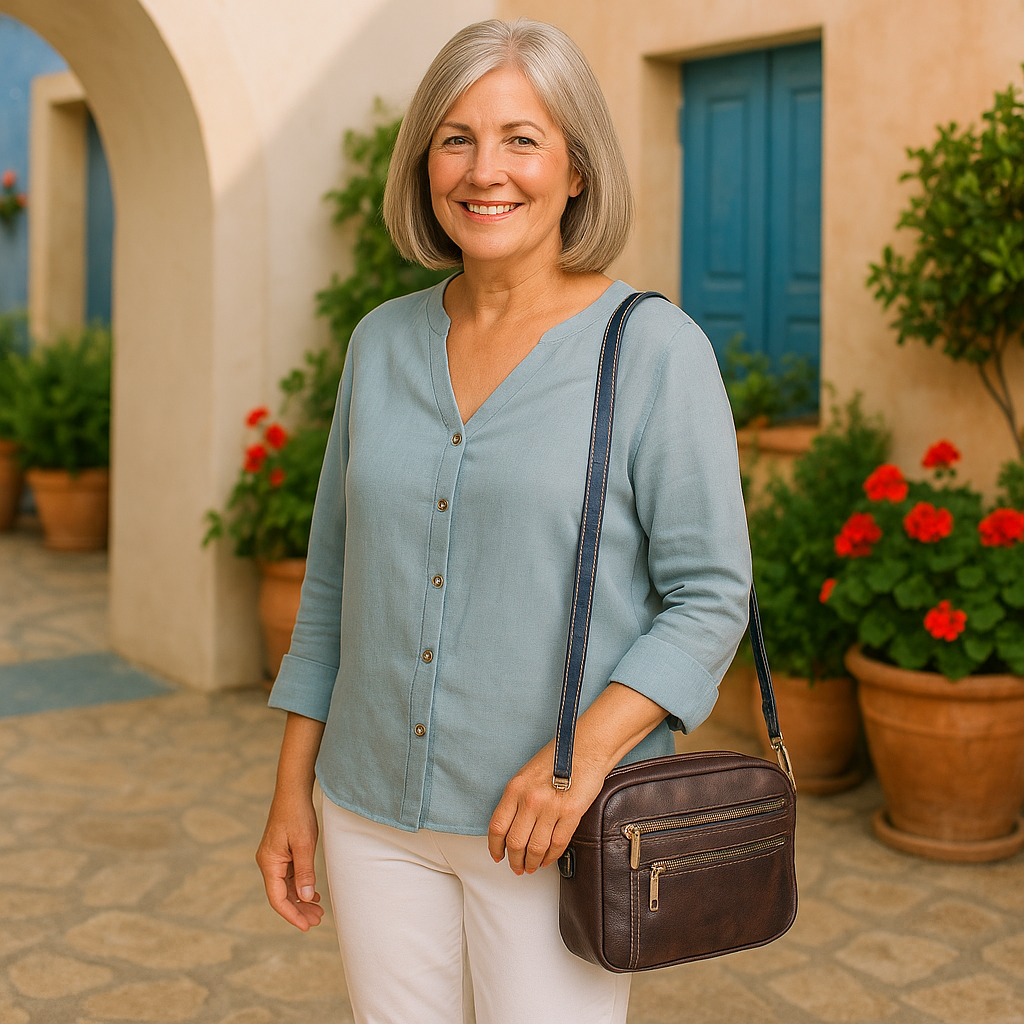 Louisa Refined Leather Shoulder Bag