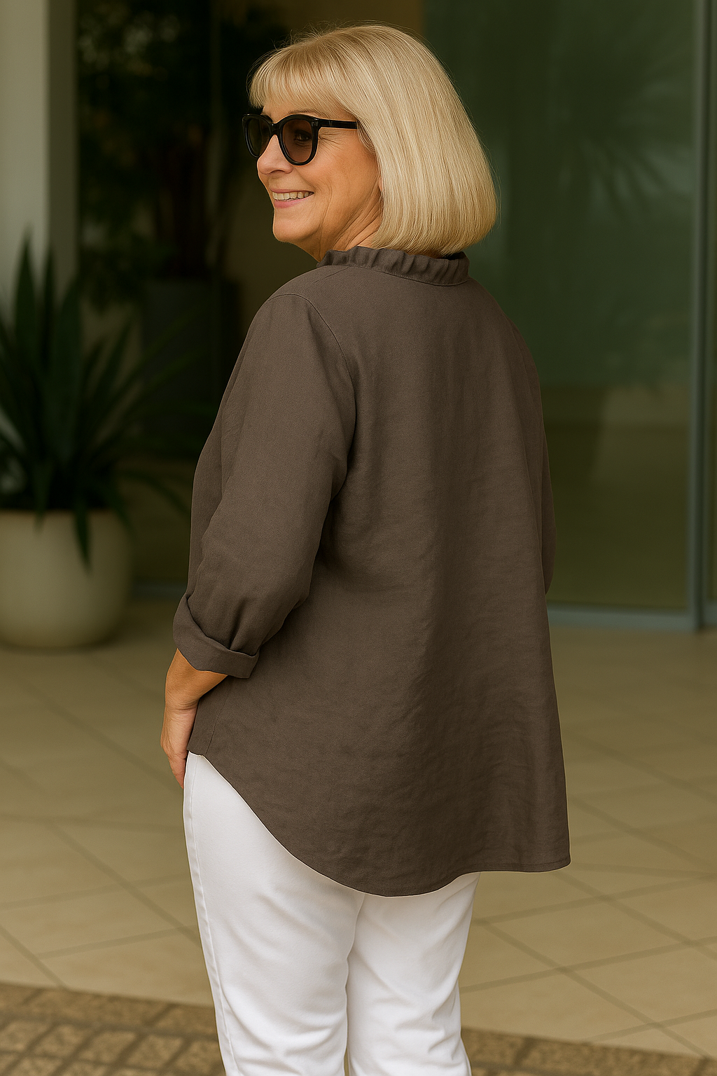 Mari Soft Ruffle Blouse for Real Comfort