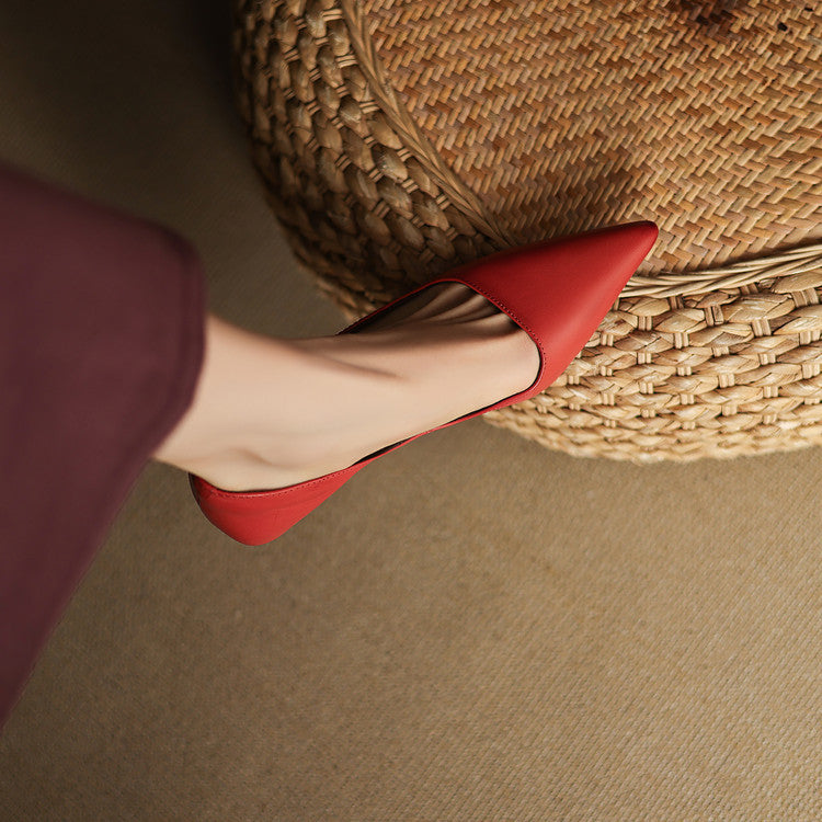 Vivian Genuine Leather Heels