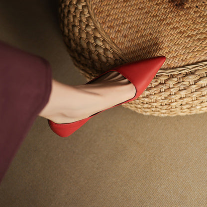 Vivian Genuine Leather Heels