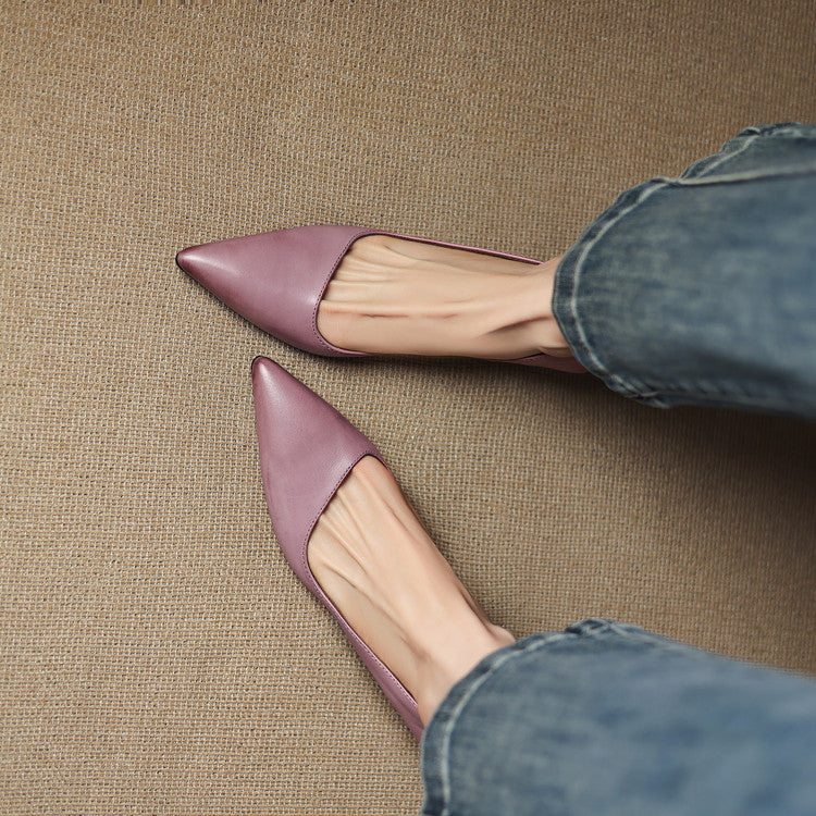 Vivian Genuine Leather Heels