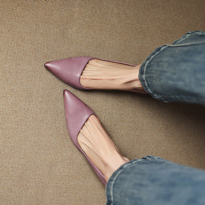 Vivian Genuine Leather Heels