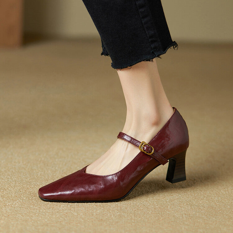 Estelle Genuine Leather Heels