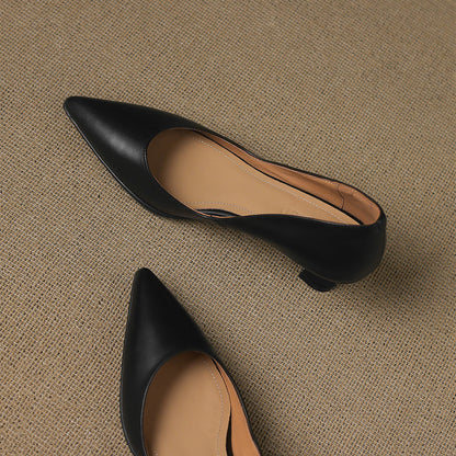 Elaine Genuine Leather Heels