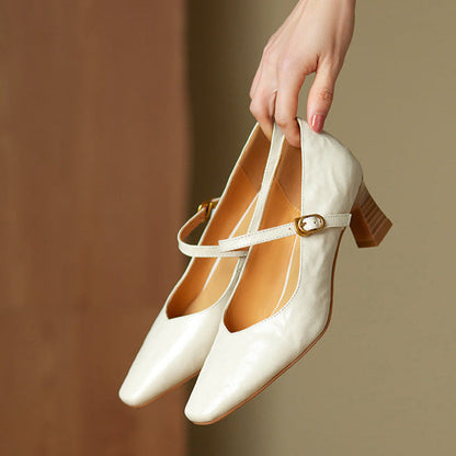 Estelle Genuine Leather Heels