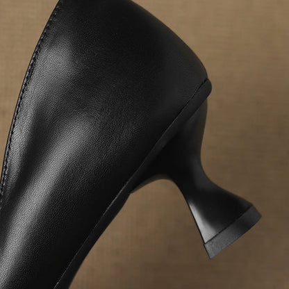 Elaine Genuine Leather Heels