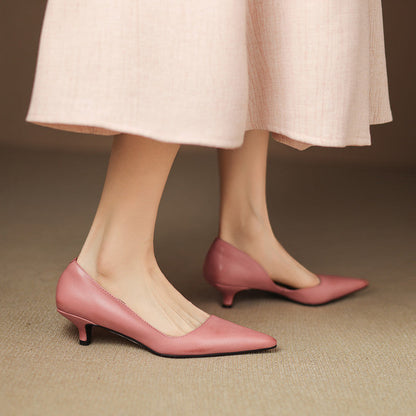 Vivian Genuine Leather Heels