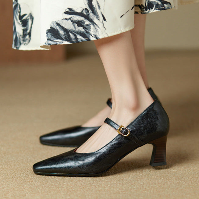 Estelle Genuine Leather Heels