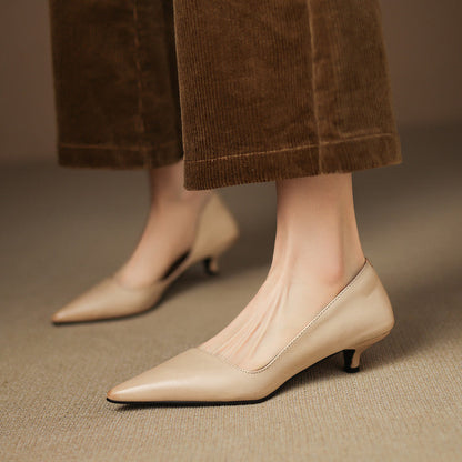 Vivian Genuine Leather Heels