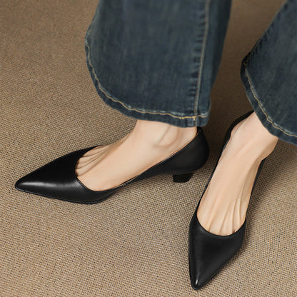 Elaine Genuine Leather Heels