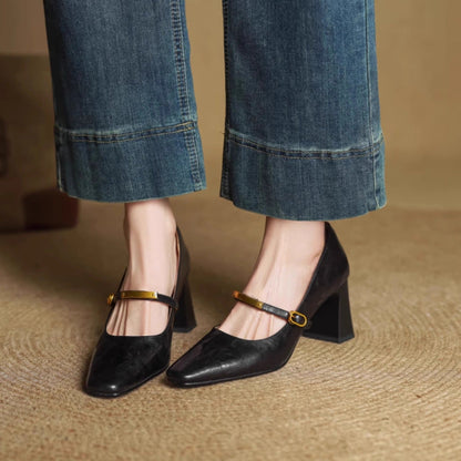 Auraly Genuine Leather Heels