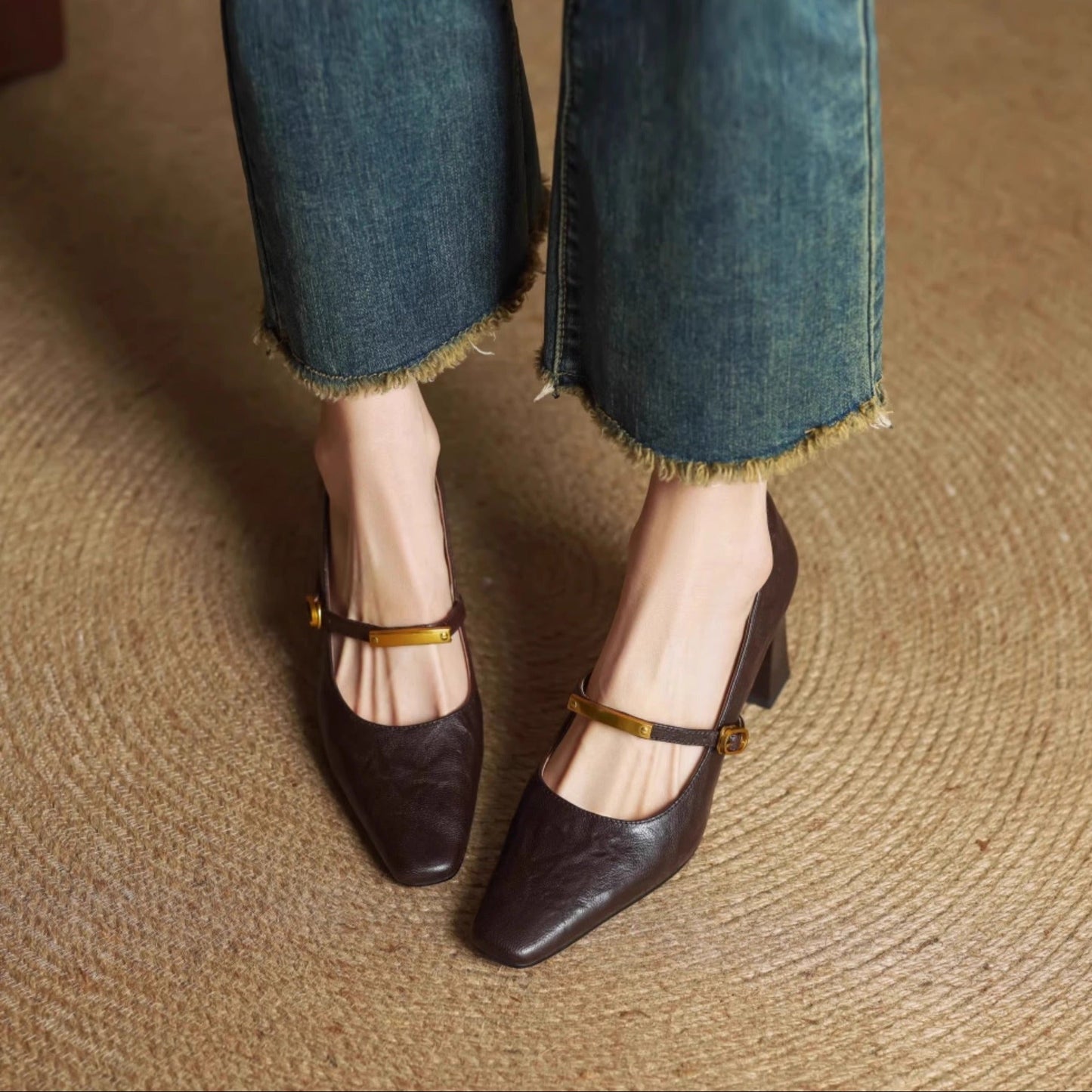 Auraly Genuine Leather Heels