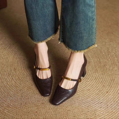 Auraly Genuine Leather Heels