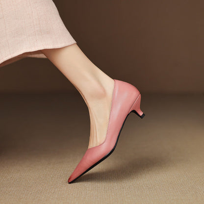 Vivian Genuine Leather Heels