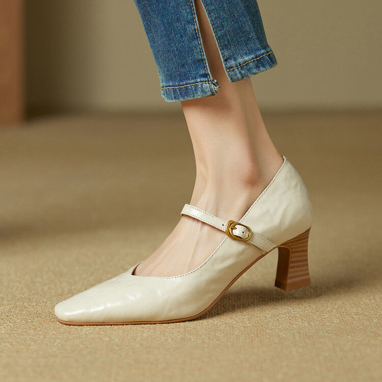 Estelle Genuine Leather Heels