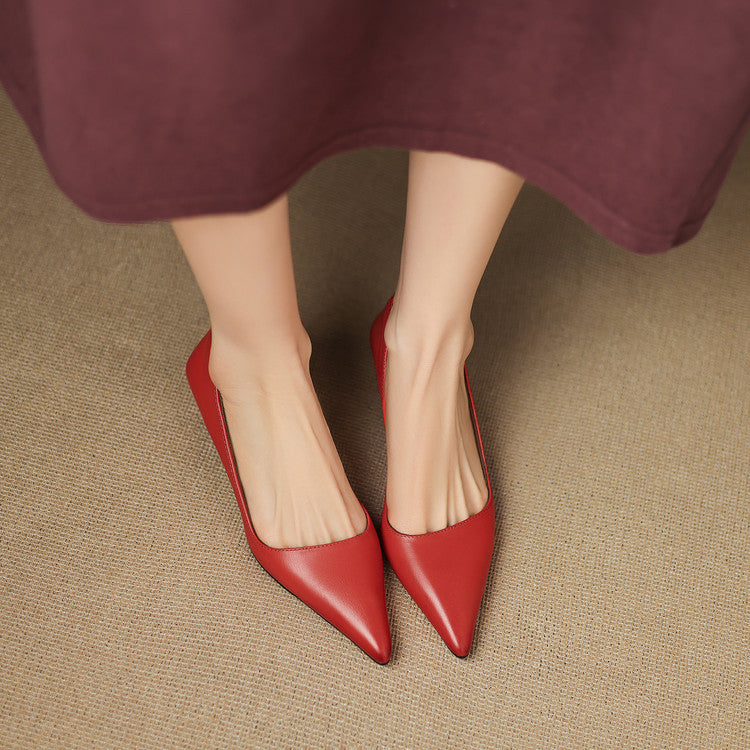 Vivian Genuine Leather Heels