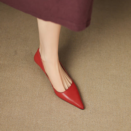 Vivian Genuine Leather Heels