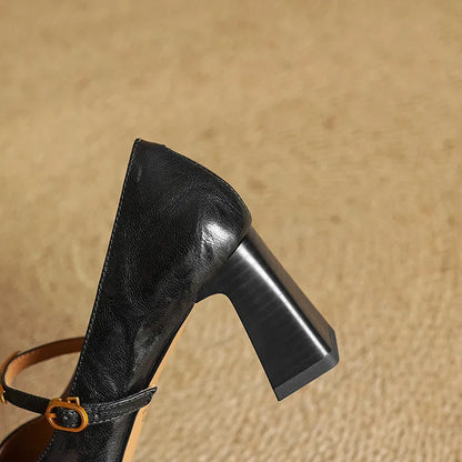 Auraly Genuine Leather Heels