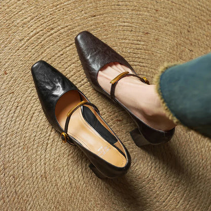 Auraly Genuine Leather Heels