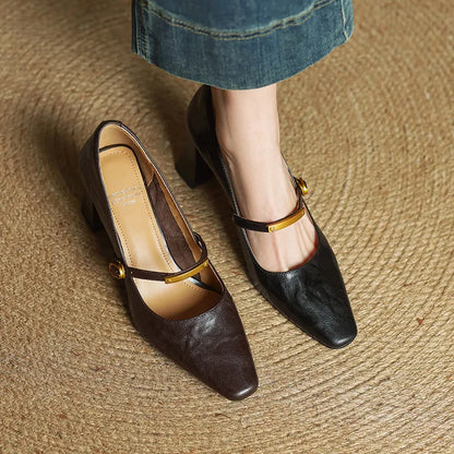 Auraly Genuine Leather Heels