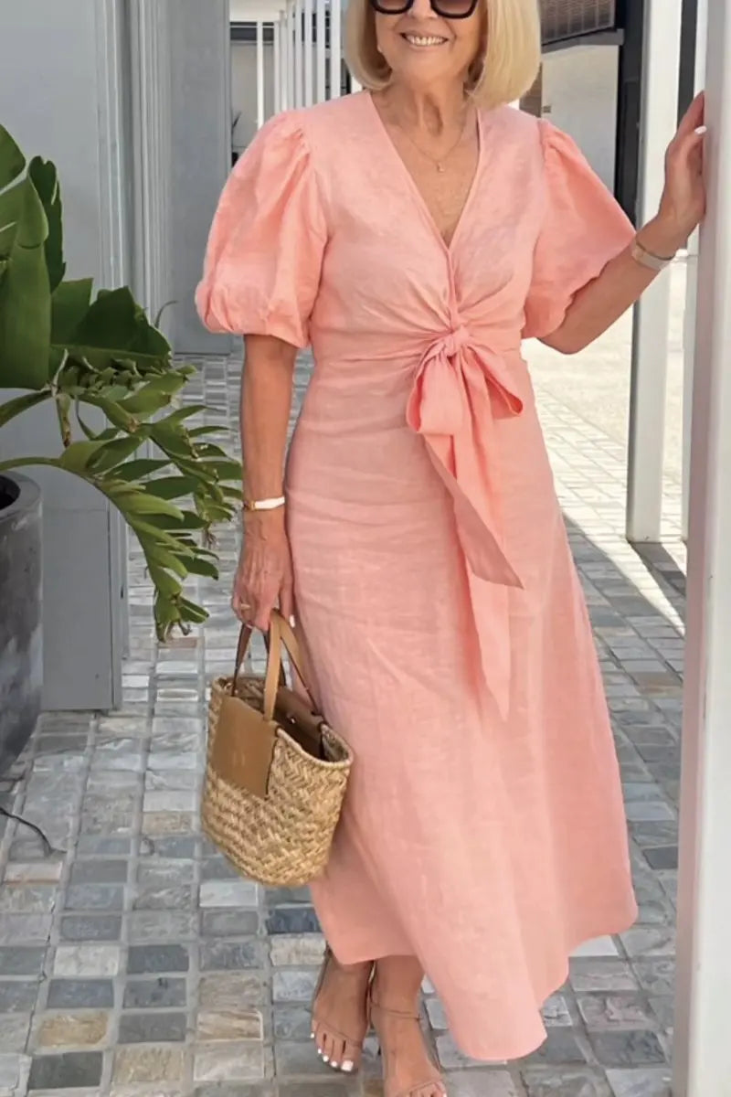 Clare Elegant V-Neck Dress