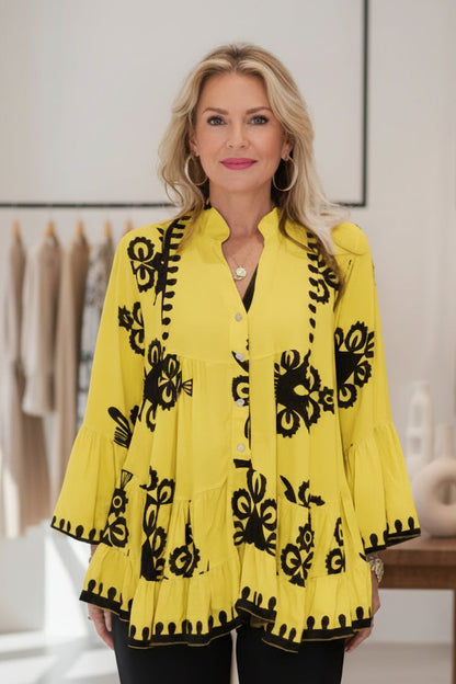 Savannah- coastal boho blouse