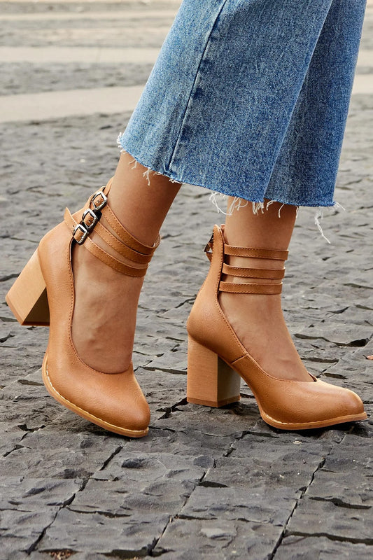 Karen Triple Buckle Heels