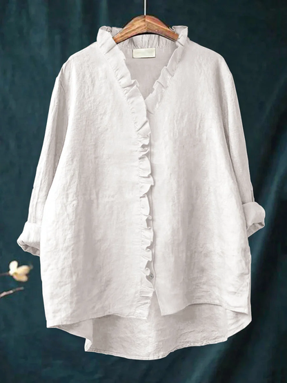 Mari Soft Ruffle Blouse for Real Comfort