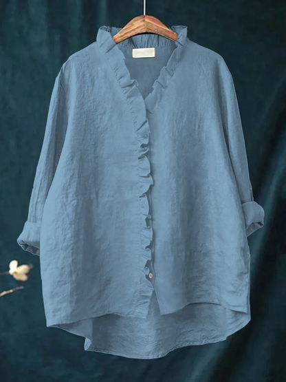 Mari Soft Ruffle Blouse for Real Comfort
