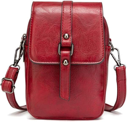 Berry- Soft Leather Shoulder Bag