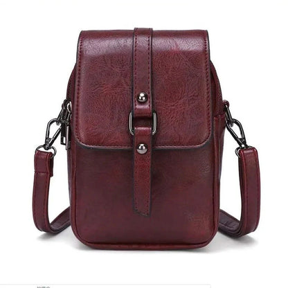 Berry- Soft Leather Shoulder Bag