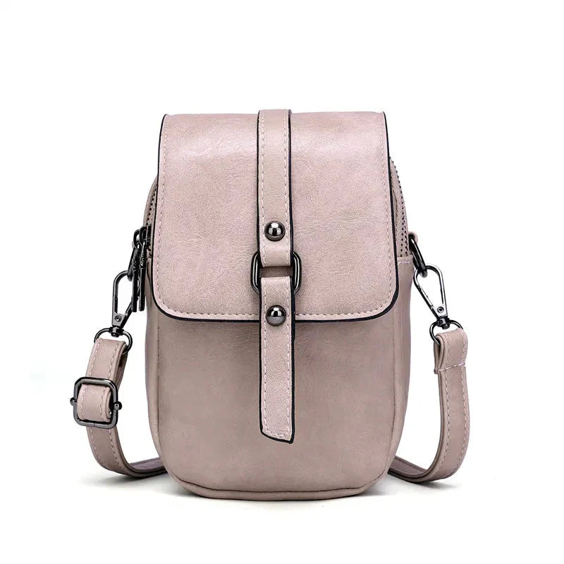 Berry- Soft Leather Shoulder Bag
